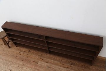 アンティーク家具　アンティーク　古い学校の薄型飾り棚(10)(陳列棚)