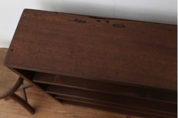 アンティーク家具　アンティーク　古い学校の薄型飾り棚(10)(陳列棚)