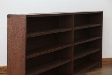 アンティーク家具　アンティーク　古い学校の薄型飾り棚(10)(陳列棚)