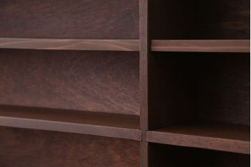 アンティーク家具　アンティーク　古い学校の薄型飾り棚(10)(陳列棚)