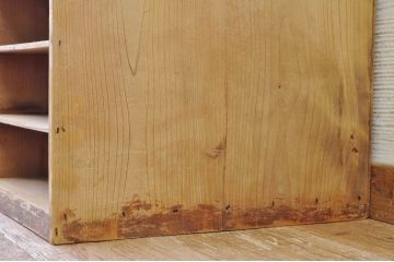 アンティーク家具　古い木味の小さな書類棚