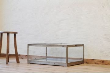 アンティーク家具　古い時計屋の真鍮製置き型ガラスケース(ショーケース)