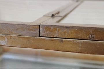 アンティーク家具　古い時計屋の真鍮製置き型ガラスケース(ショーケース)