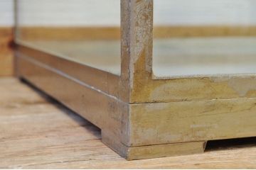 アンティーク家具　古い時計屋の真鍮製置き型ガラスケース(ショーケース)