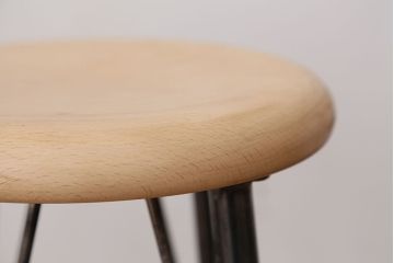 オリジナル　アイアンハイスツール 1脚(丸椅子)インダストリアル工業系(1)