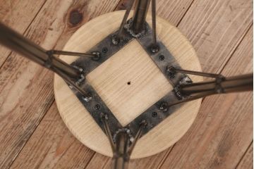 アンティーク家具　オリジナル　アイアンハイスツール 1脚(丸椅子)インダストリアル工業系(2)