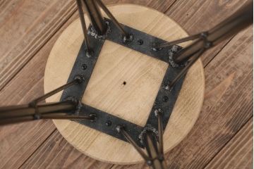 アンティーク家具　オリジナル　アイアンハイスツール 1脚(丸椅子)インダストリアアル工業系(5)