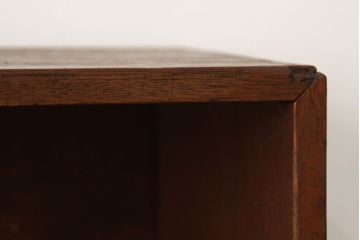 アンティーク家具　アンティーク　古い学校の鉄脚飾り棚(陳列棚・本棚)