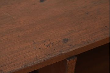 アンティーク家具　アンティーク　古い学校の鉄脚飾り棚(陳列棚・本棚)