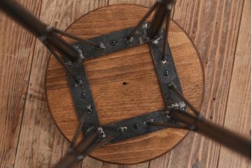 オリジナル　アイアンハイスツール 1脚(丸椅子)インダストリアアル工業系(6)