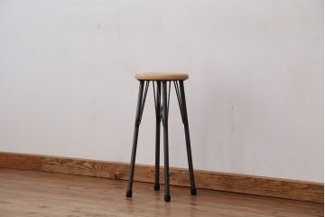  ラフジュ工房オリジナル　鉄脚ハイスツール(2)