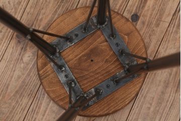 オリジナル　アイアンハイスツール 1脚(丸椅子)インダストリアアル工業系(9)