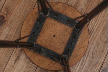 オリジナル　アイアンハイスツール 1脚(丸椅子)インダストリアアル工業系(10)