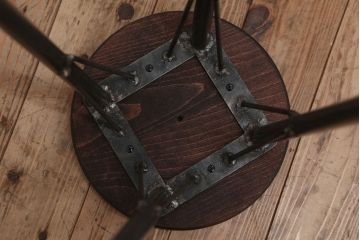アンティーク家具　オリジナル　アイアンハイスツール 1脚(丸椅子)インダストリアアル工業系(11)