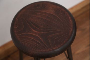 アンティーク家具　オリジナル　アイアンハイスツール 1脚(丸椅子)インダストリアアル工業系(13)