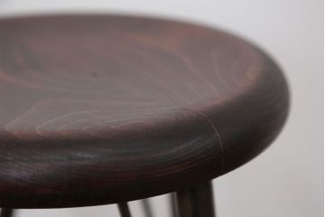 アンティーク家具　オリジナル　アイアンハイスツール 1脚(丸椅子)インダストリアアル工業系(13)