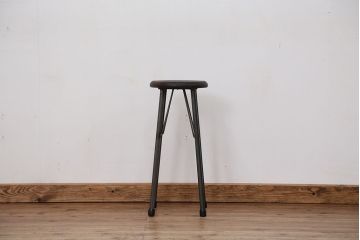 アンティーク雑貨　ラフジュ工房オリジナル　鉄脚ハイスツール