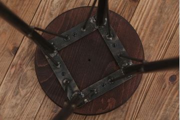 アンティーク雑貨　ラフジュ工房オリジナル　鉄脚ハイスツール