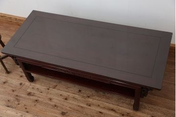 アンティーク家具　古民具・骨董　希少!凝った作りの唐木座卓(テーブル)