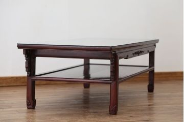 アンティーク家具　古民具・骨董　希少!凝った作りの唐木座卓(テーブル)