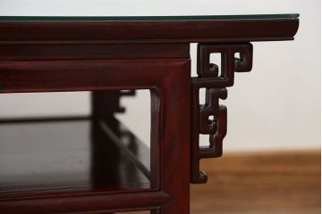 アンティーク家具　古民具・骨董　希少!凝った作りの唐木座卓(テーブル)