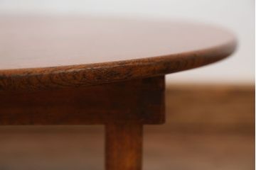 アンティーク家具　アンティーク　古い木の丸ちゃぶ台(脚固定)
