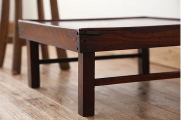 アンティーク家具　古民具・骨董　古い欅材の小さなちゃぶ台
