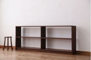 アンティーク家具　アンティーク　古い学校の両面オープンラック?(本棚・飾り棚)