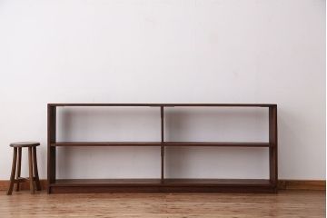 アンティーク家具　アンティーク　古い学校の両面オープンラック?(本棚・飾り棚)