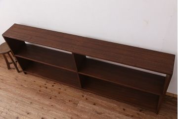 アンティーク家具　アンティーク　古い学校の両面オープンラック?(本棚・飾り棚)
