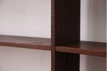 アンティーク家具　アンティーク　古い学校の両面オープンラック?(本棚・飾り棚)