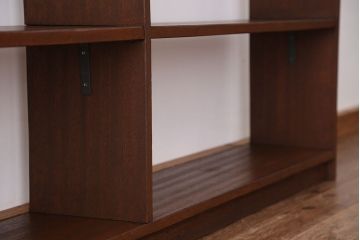 アンティーク家具　アンティーク　古い学校の両面オープンラック?(本棚・飾り棚)