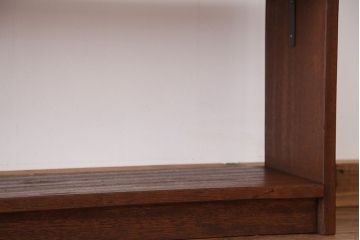 アンティーク家具　アンティーク　古い学校の両面オープンラック?(本棚・飾り棚)