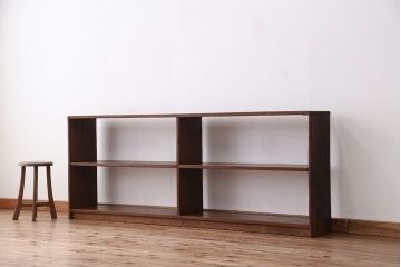 アンティーク家具　アンティーク　古い学校の両面オープンラック(2)(本棚・飾り棚)