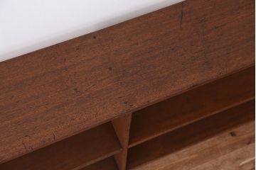 アンティーク家具　アンティーク　古い学校の両面オープンラック(2)(本棚・飾り棚)