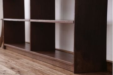 アンティーク家具　アンティーク　古い学校の両面オープンラック(2)(本棚・飾り棚)