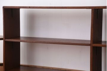 アンティーク家具　アンティーク　古い学校の両面オープンラック(2)(本棚・飾り棚)
