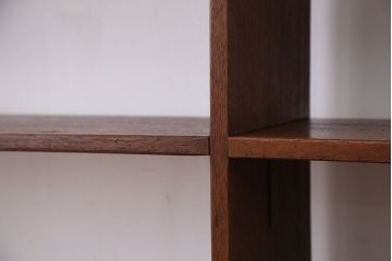 アンティーク家具　アンティーク　古い学校の両面オープンラック(2)(本棚・飾り棚)
