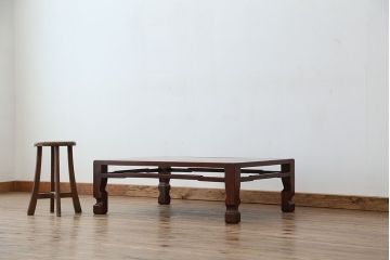 アンティーク家具　古民具・骨董　古い欅材のアンティーク座卓(テーブル)
