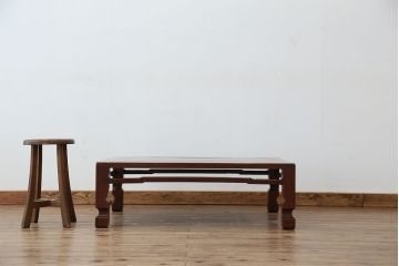 アンティーク家具　古民具・骨董　古い欅材のアンティーク座卓(テーブル)