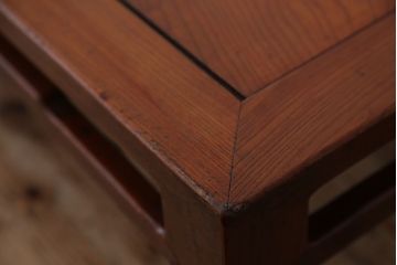 アンティーク家具　古民具・骨董　古い欅材のアンティーク座卓(テーブル)