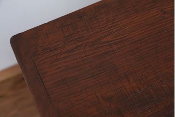 アンティーク家具　アンティーク　古い木の鉄脚テーブル(作業台)(1)