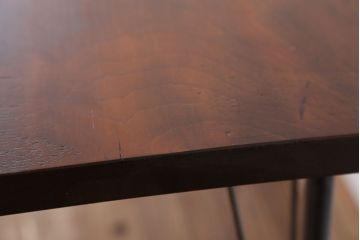 アンティーク家具　☆アンテイーク　古い木の鉄脚テーブル(作業台)