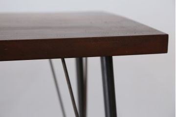 アンティーク家具　☆アンテイーク　古い木の鉄脚テーブル(作業台)
