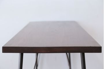 アンティーク家具　☆アンテイーク　古い木の鉄脚テーブル(作業台)