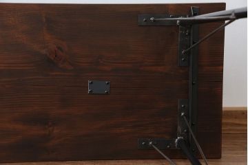 アンティーク家具　☆アンテイーク　古い木の鉄脚テーブル?(作業台)
