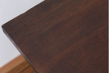 アンティーク家具　☆アンテイーク　古い木の鉄脚テーブル(作業台)
