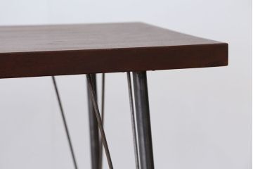 アンティーク家具　☆アンテイーク　古い木の鉄脚テーブル?(作業台)