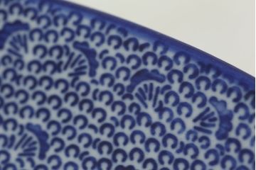 アンティーク雑貨　アンティーク　江戸〜明治!古い微塵唐草大皿・大明成化年製皿・2枚セット