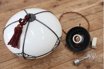アンティーク　希少!デットストック品胴巻き吊り下げ照明